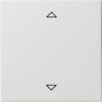 Gira S-55 Бел глянц Накладка нажимного электронного жалюзийного выключателя с ДУ (радио) (G54503)