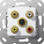 Gira S-55 Разъем S видео,сост,C аудио,M гнездо (G566303)