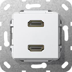 Gira S-55 Бел глянц Разъем HDMI 2 местн. (G567103)