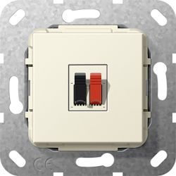 Gira S-55 Крем глянц Разъем динамиков 1 местный (G569201)