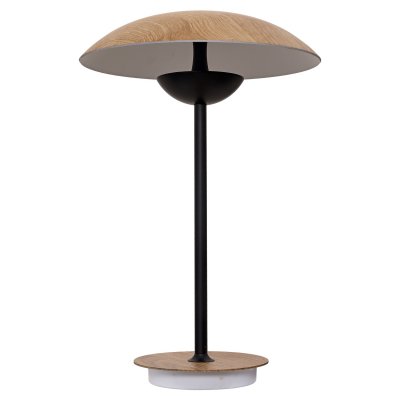 Настольная светодиодная лампа G61165/1T BK+WOOD Gerhort