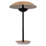 Настольная светодиодная лампа G61165/1T BK+WOOD Gerhort