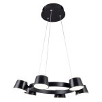 Подвесная светодиодная люстра G61237/6BK BK+WT Gerhort