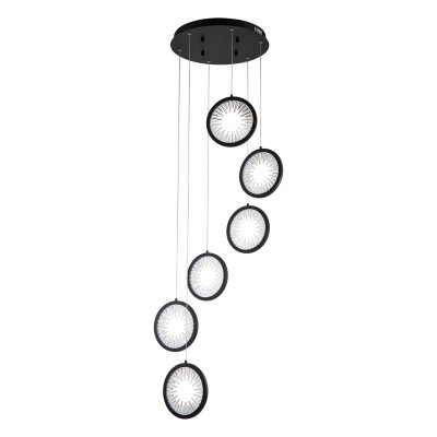 Подвесная светодиодная люстра G61253/6P BK Gerhort