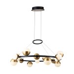 Потолочная светодиодная люстра G61317/16BK+GD WT Gerhort