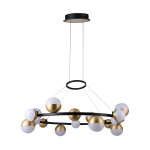 Потолочная светодиодная люстра G61317/16BK+GD WT Gerhort