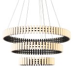 Подвесная светодиодная люстра G61348/126BK+WT Gerhort