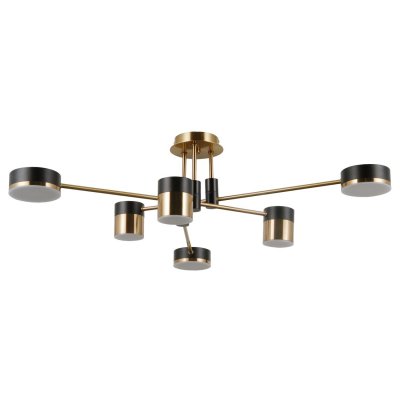 Потолочная светодиодная люстра G61420/6BRS+MBK MBK+BRS Gerhort Потолочная светодиодная люстра G61420/6BRS+MBK MBK+BRS Gerhort