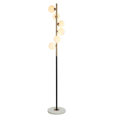 Торшер в стиле модерн G61602/6F WT+BK+BRS WT Gerhort