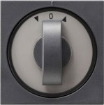 Gira S-55 Антрацит Накладка с ручкой для поворотных (в т.ч. и жалюзийных) переключателей, таймеров (G66628)