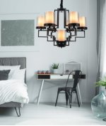 Подвесная люстра G71084/6+1BK Gerhort