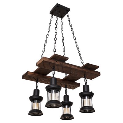 Подвесная люстра G71110/4BK+WD BK+CL Gerhort