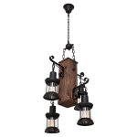 Подвесная люстра G71110/4H BK+WD BK+CL Gerhort