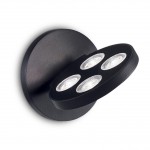 Светильник бра Ideal lux GARAGE AP4 ROUND NERO (205908)