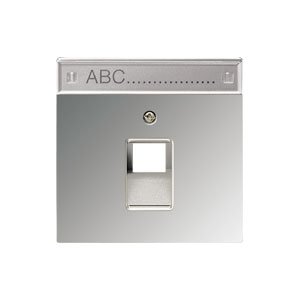 JUNG LS 990 Блестящий хром Накладка 1-ой наклонной ТЛФ/комп розетки с полем для надписи (GCR2969-1NAUA) JUNG LS 990 Блестящий хром Накладка 1-ой наклонной ТЛФ/комп розетки с полем для надписи (GCR2969-1NAUA)