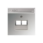 JUNG LS 990 Блестящий хром Накладка 2-ой наклонной ТЛФ/комп розетки с полем для надписи (GCR2969-2NAUA)
