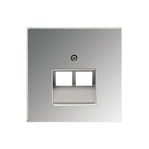 JUNG LS 990 Блестящий хром Накладка 2-ой наклонной ТЛФ/комп розетки (GCR2969-2UA) JUNG LS 990 Блестящий хром Накладка 2-ой наклонной ТЛФ/комп розетки (GCR2969-2UA)