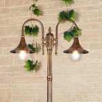 Светильник на столбе Elektrostandard Saga F/2 черное золото (GL 1020F/2)