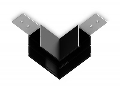 Коннектор угловой для накладного шинопровода Magnetic 220V Ambrella GL1032 BK черный коннектор угловой для накладного шинопровода Magnetic 220V 80*80*52