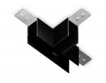 Коннектор Т-образный для накладного шинопровода Magnetic 220V Ambrella GL1036 BK черный коннектор T-образный для накладного шинопровода Magnetic 220V 105*75*52