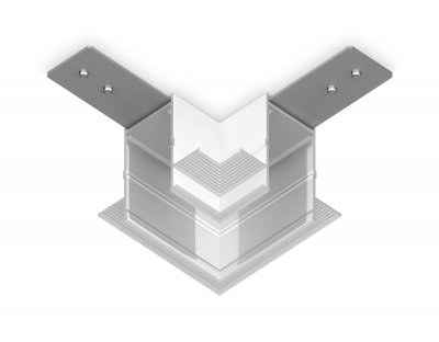 Коннектор угловой для встраиваемого шинопровода Magnetic 220V Ambrella GL1039 WH белый коннектор угловой для встраиваемого магнитного шинопровода Magnetic 220V 80*80*47