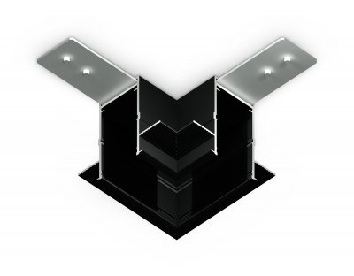 Коннектор угловой для встраиваемого шинопровода Magnetic 220V Ambrella GL1040 BK черный коннектор угловой для встраиваемого шинопровода Magnetic 220V 80*80*47