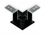 Коннектор угловой для встраиваемого шинопровода Magnetic 220V Ambrella GL1040 BK черный коннектор угловой для встраиваемого шинопровода Magnetic 220V 80*80*47