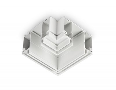 GL1045 WH белый коннектор угловой для шинопровода в натяжной потолок Magnetic 220V 100*100*51