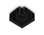 GL1046 BK черный коннектор угловой для шинопровода в натяжной потолок Magnetic 220V 100*100*51