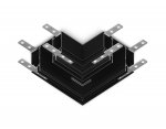 GL1046 BK черный коннектор угловой для шинопровода в натяжной потолок Magnetic 220V 100*100*51