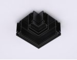GL1046 BK черный коннектор угловой для шинопровода в натяжной потолок Magnetic 220V 100*100*51