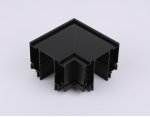 GL1046 BK черный коннектор угловой для шинопровода в натяжной потолок Magnetic 220V 100*100*51