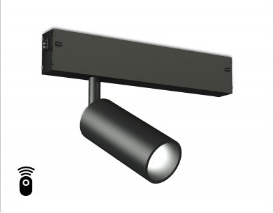 Управляемый светодиодный светильник для шинопровода Magnetic 220V диммируемый 3000-6400K Ambrella GL1202 BK черный IP20 7W 3000K-6400K 220V 36° D35*80 (Без ПДУ)