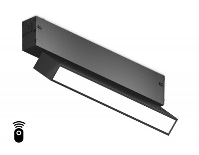 Управляемый светодиодный светильник для шинопровода Magnetic 220V диммируемый 3000-6400K Ambrella GL1322 BK черный IP20 12W 3000K-6400K 220V 120° 232*25*112 (Без ПДУ)