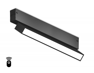 Управляемый светодиодный светильник для шинопровода Magnetic 220V диммируемый 3000-6400K Ambrella GL1332 BK черный IP20 18W 3000K-6400K 220V 120° 342*25*112 (Без ПДУ)