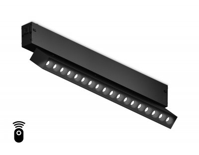 Управляемый светодиодный светильник для шинопровода Magnetic 220V диммируемый 3000-6400K Ambrella GL1352 BK черный IP20 18W 3000K-6400K 220V 24° 342*25*112 (Без ПДУ)