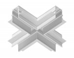 Коннектор х-образный для встраиваемого шинопровода Magnetic Ambrella GL3357 GL