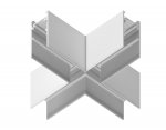 Коннектор X-образный для накладного шинопровода Magnetic Ambrella GL3375 GL