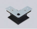 GL7166 BK черный коннектор угловой встраеваемый для шинопровода Standard 220V NEW 70*70*20