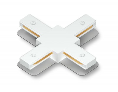 Коннектор Х-образный для однофазного шинопровода Standard 220V Ambrella GL7171 WH белый коннектор Х-образный для однофазного шинопровода Standard 220V 105*105*20