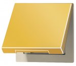 JUNG LS 990 Блеск золота Откидная крышка для розеток и изделий с платой 50х50 мм (GO2990KL)