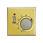 JUNG LS 990 Блеск золота Накладка термостата комнатного с выключателем(механизм TR231U,TR241U)  (GOTR231PL)