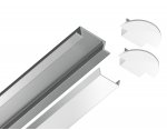 Алюминиевый профиль встраиваемый 21.5*6.8 для светодиодной ленты до 11мм Ambrella GP1001AL GP