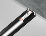 Алюминиевый профиль встраиваемый 21.5*6.8 для светодиодной ленты до 11мм Ambrella GP1001BK/BK GP
