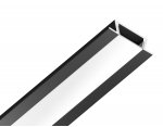 Алюминиевый профиль встраиваемый 21.5*6.8 для светодиодной ленты до 11мм Ambrella GP1001BK GP