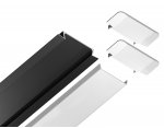 Алюминиевый профиль встраиваемый 30.6*6 для светодиодной ленты до 19,8мм Ambrella GP1100BK GP