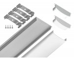 Алюминиевый профиль накладной гибкий 18*4 для светодиодной ленты до 15мм Ambrella GP1600AL GP