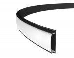 Алюминиевый профиль накладной гибкий 18*4 для светодиодной ленты до 15мм Ambrella GP1600BK GP