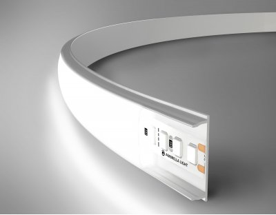 Алюминиевый профиль накладной гибкий 18*4 для светодиодной ленты до 15мм Ambrella GP1600WH GP