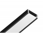 Алюминиевый профиль накладной 15.5*6 для светодиодной ленты до 11мм Ambrella GP1700BK GP